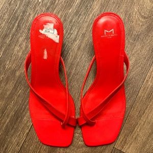 Red high heel sandals by Marc Fisher size 8 1/2 women’s